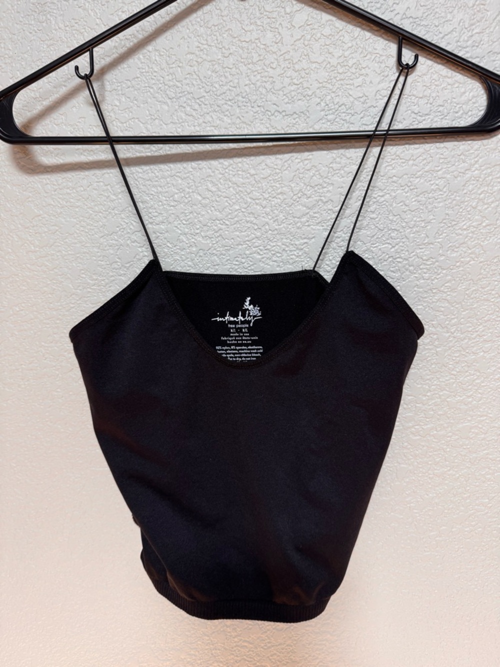 Free People Intimately Skinny Strap Seamless Brami Women’s M/L Black